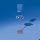ESPOSITORE MEZZA SFERA Ø MM. 400 CON PORTA MESSAGGIO E BASE Ø MM. 350 - PREMIUM