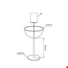 ESPOSITORE MEZZA SFERA Ø MM. 400 CON PORTA MESSAGGIO E BASE Ø MM. 350 - PREMIUM