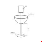 ESPOSITORE MEZZA SFERA Ø MM. 500 CON PORTA MESSAGGIO E BASE Ø MM. 300 - PREMIUM