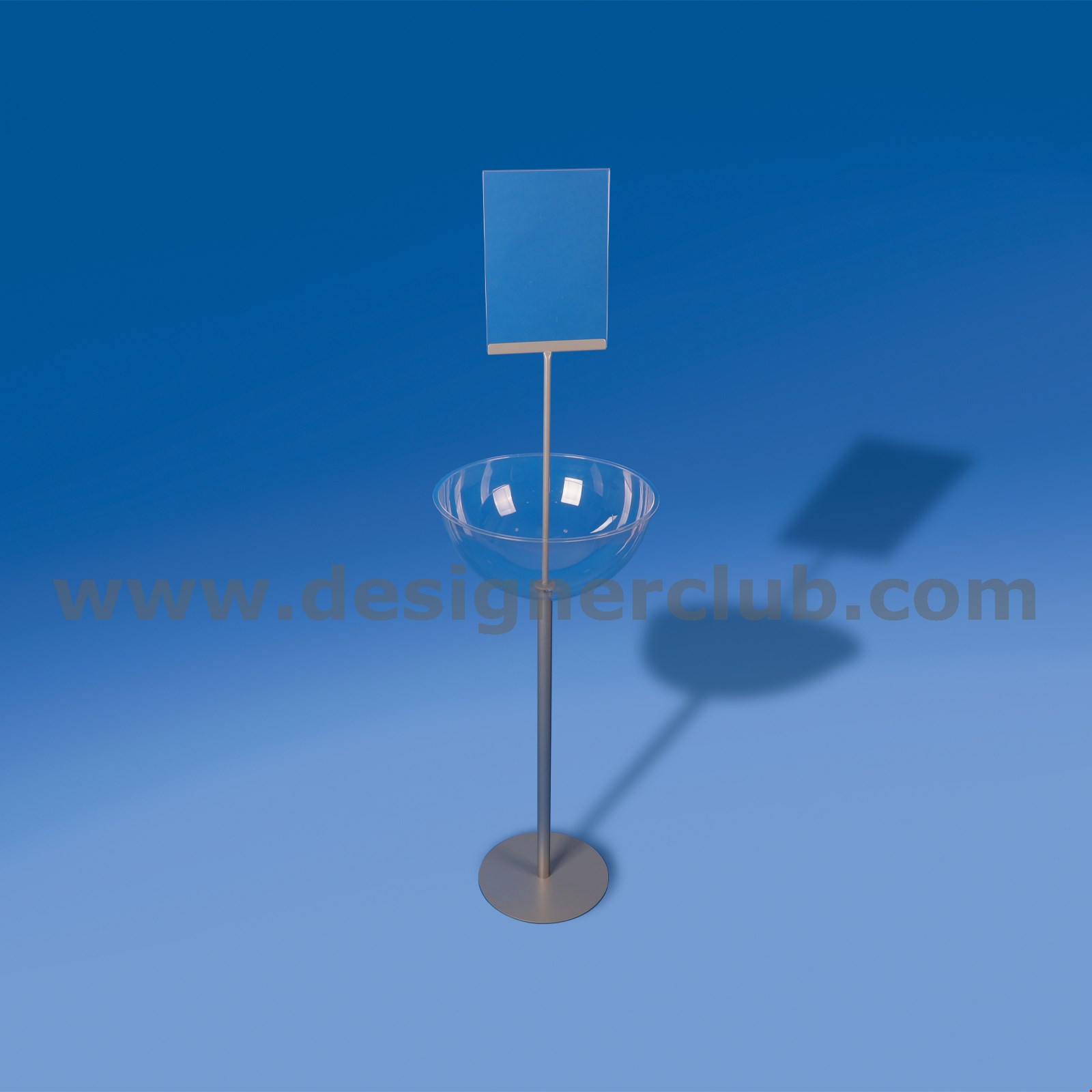 ESPOSITORE MEZZA SFERA Ø MM. 400 CON PORTA MESSAGGIO E BASE Ø MM. 300 - PREMIUM