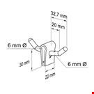 BROCHE IN PLASTICA BILATERALE SINGOLA MM. 20 BIANCA