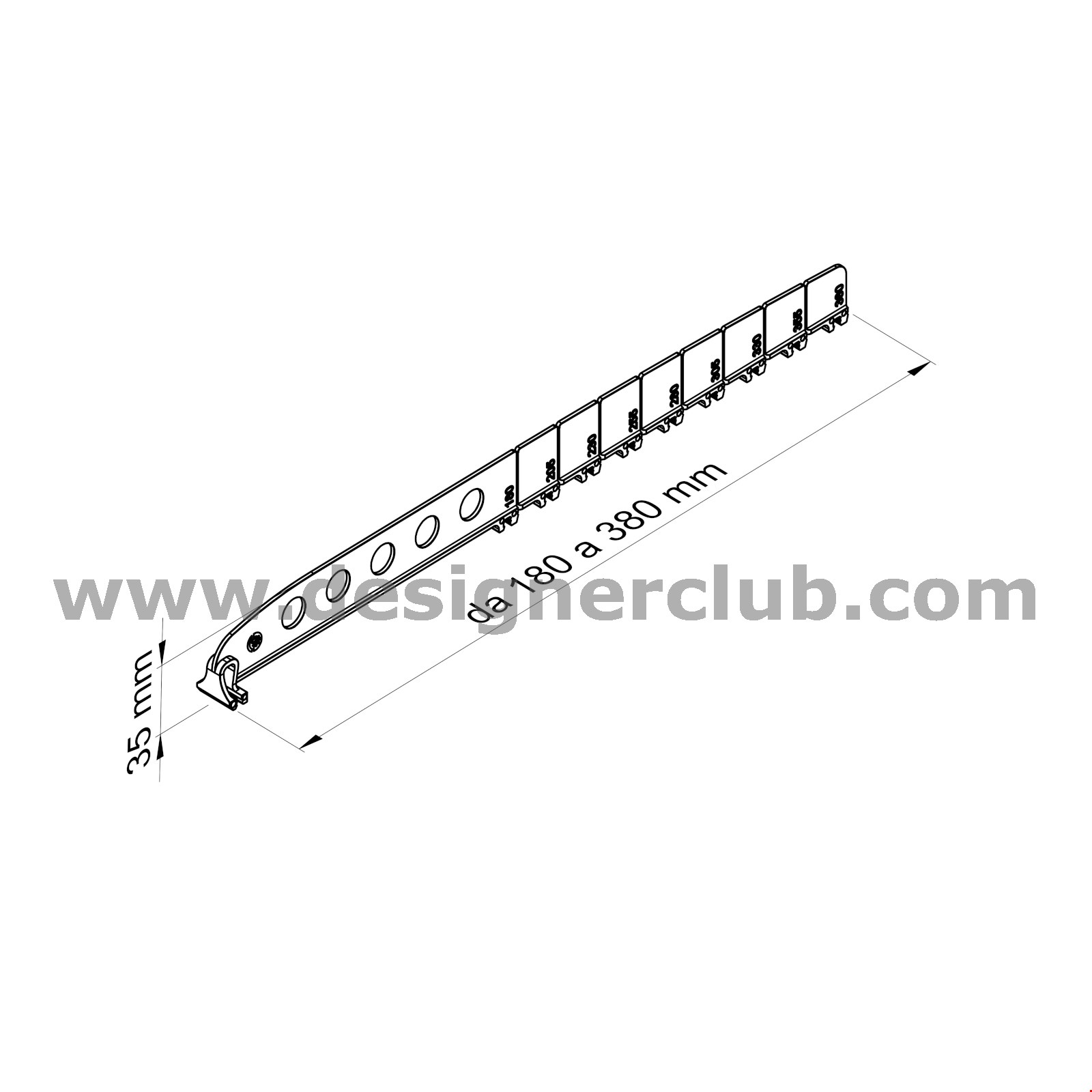 SEPARATORE SPEZZABILE - ALTEZZA MM. 35