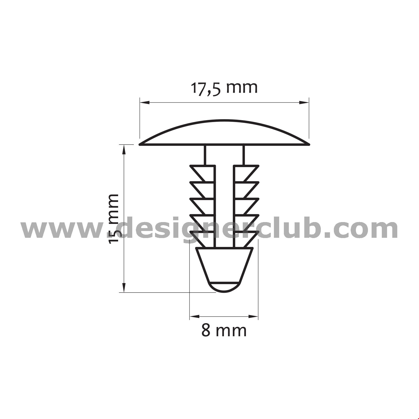 TREE CLIP PER SPESSORI DA MM. 4,7 A MM. 10,3