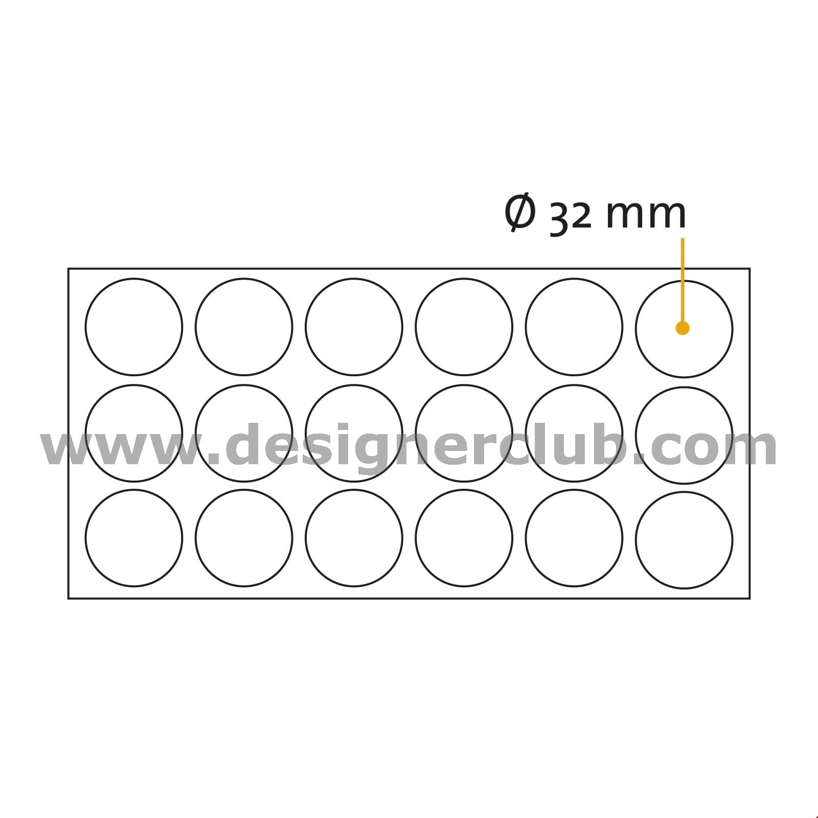 PASTILLE ADHESIF RONDE DIAMETRE 18 MM