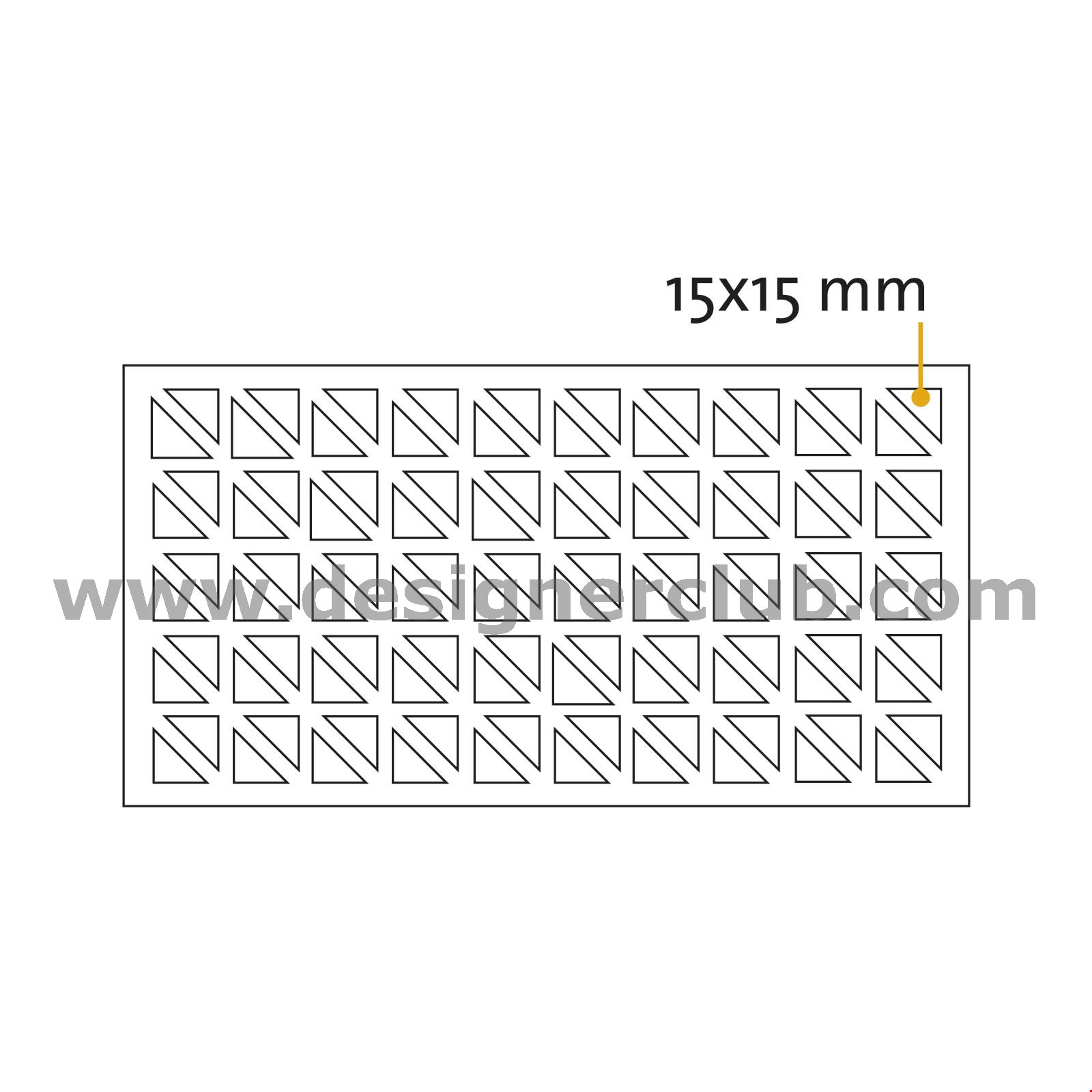 BOLLINO BIADESIVO TRIANGOLARE MM. 15X15