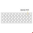 BOLLINO BIADESIVO TRIANGOLARE MM. 25X25