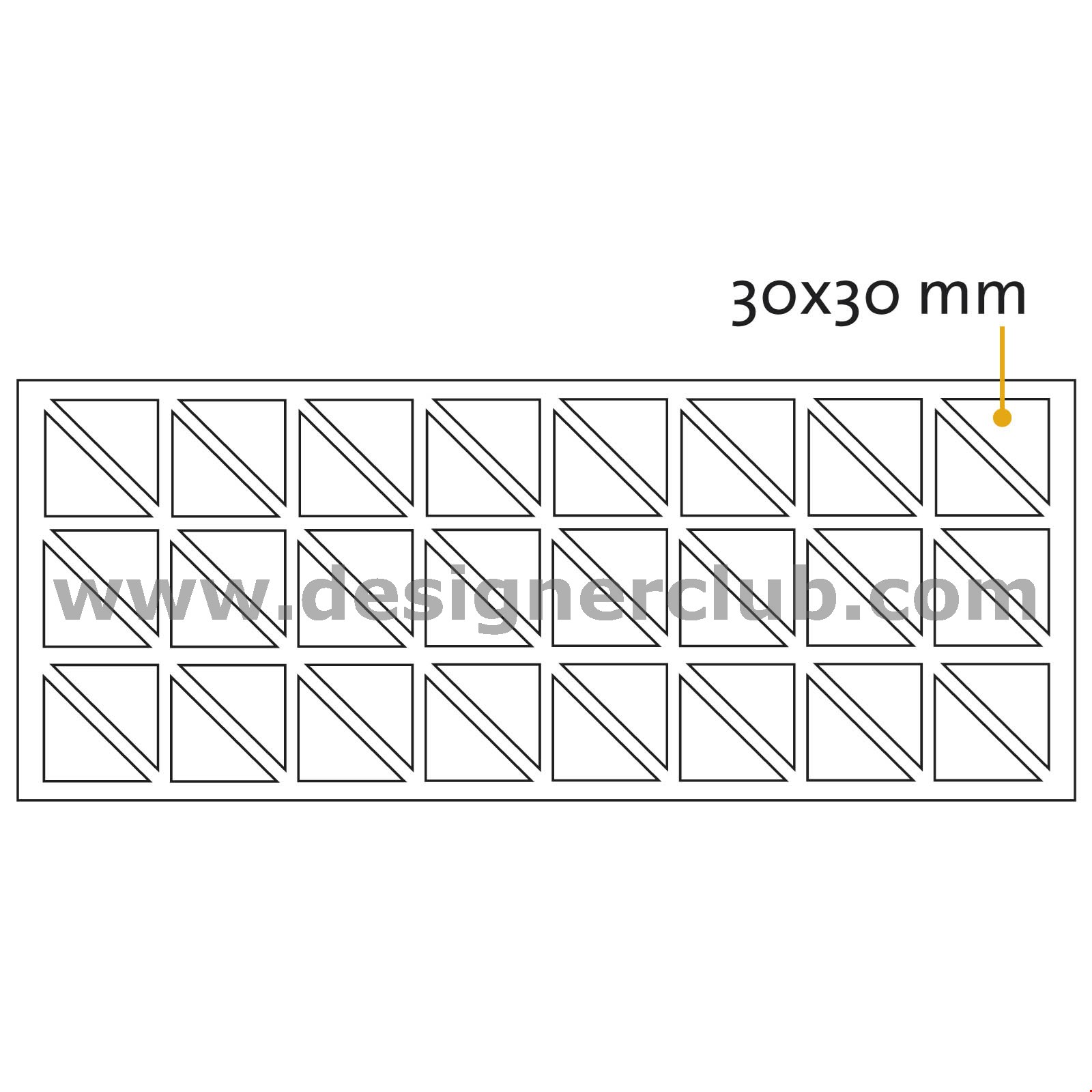 BOLLINO BIADESIVO TRIANGOLARE MM. 30X30