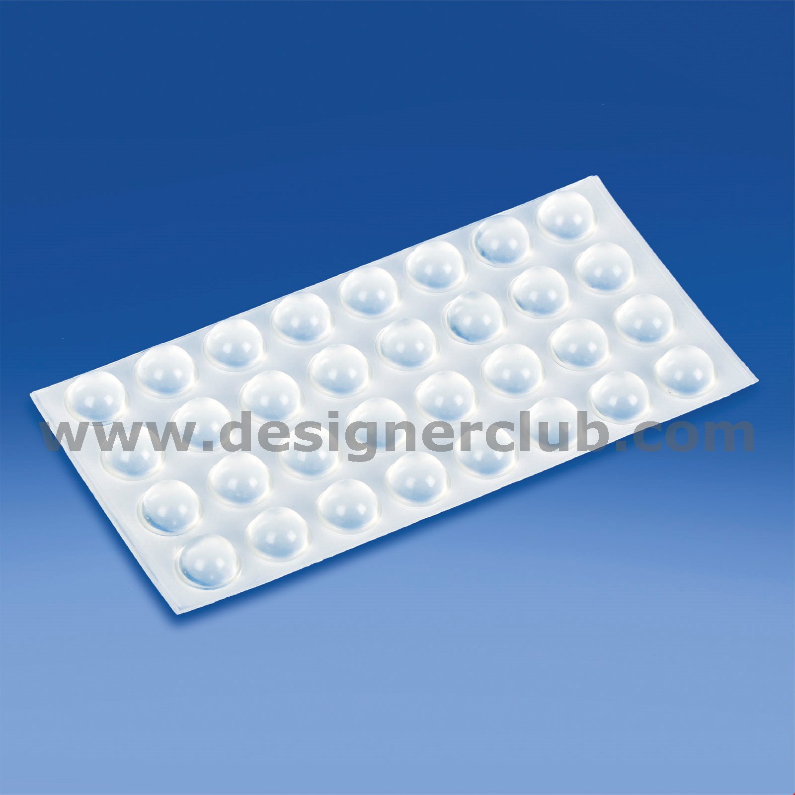 PIEDINO ANTISDRUCCIOLO ADESIVO TRASPARENTE DIAM. MM. 16X7,9