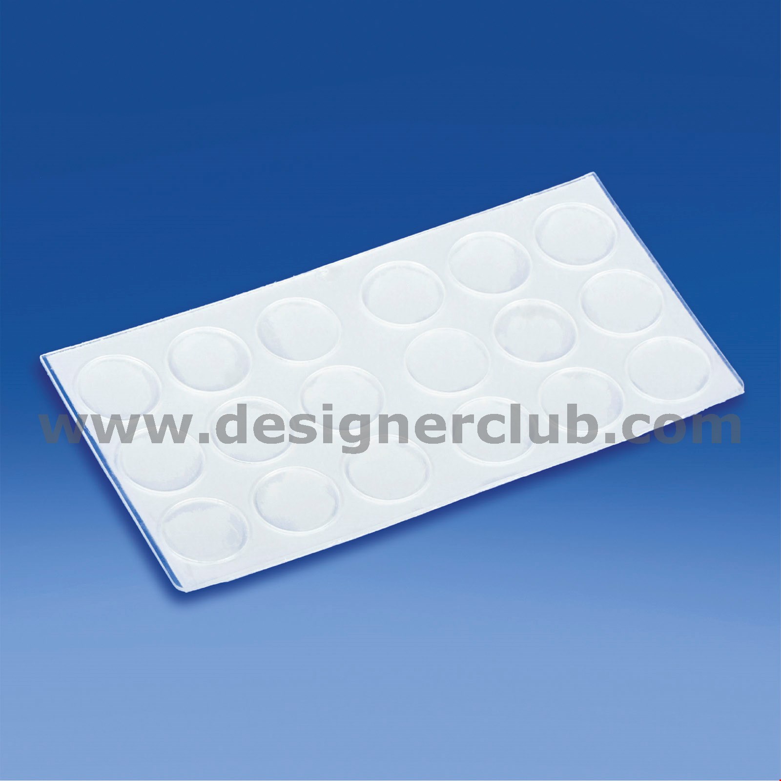 PIEDINO ANTISDRUCCIOLO ADESIVO TRASPARENTE DIAM. MM. 18X1