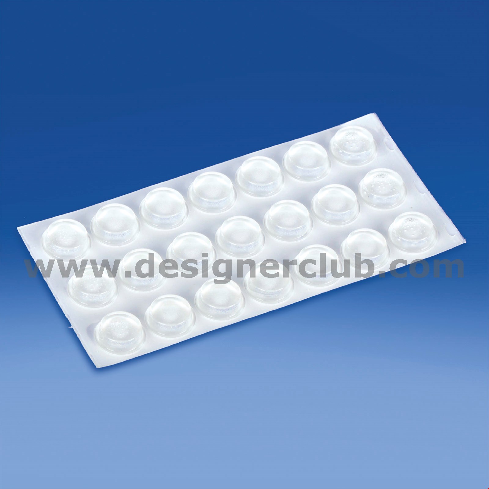 PIEDINO ANTISDRUCCIOLO ADESIVO TRASPARENTE DIAM. MM. 20X6,2