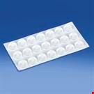 PIEDINO ANTISDRUCCIOLO ADESIVO TRASPARENTE DIAM. MM. 20X6,2