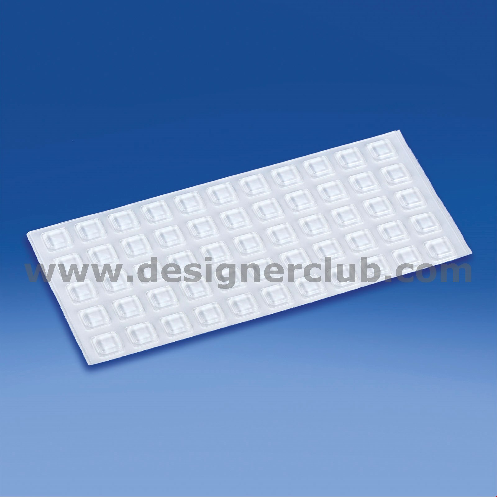 PIEDINO ANTISDRUCCIOLO ADESIVO TRASPARENTE MM. 10X10X2,5