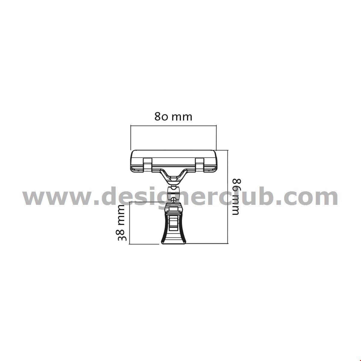 MINI PINZA CON PORTA MESSAGGIO A PINZA MM. 80