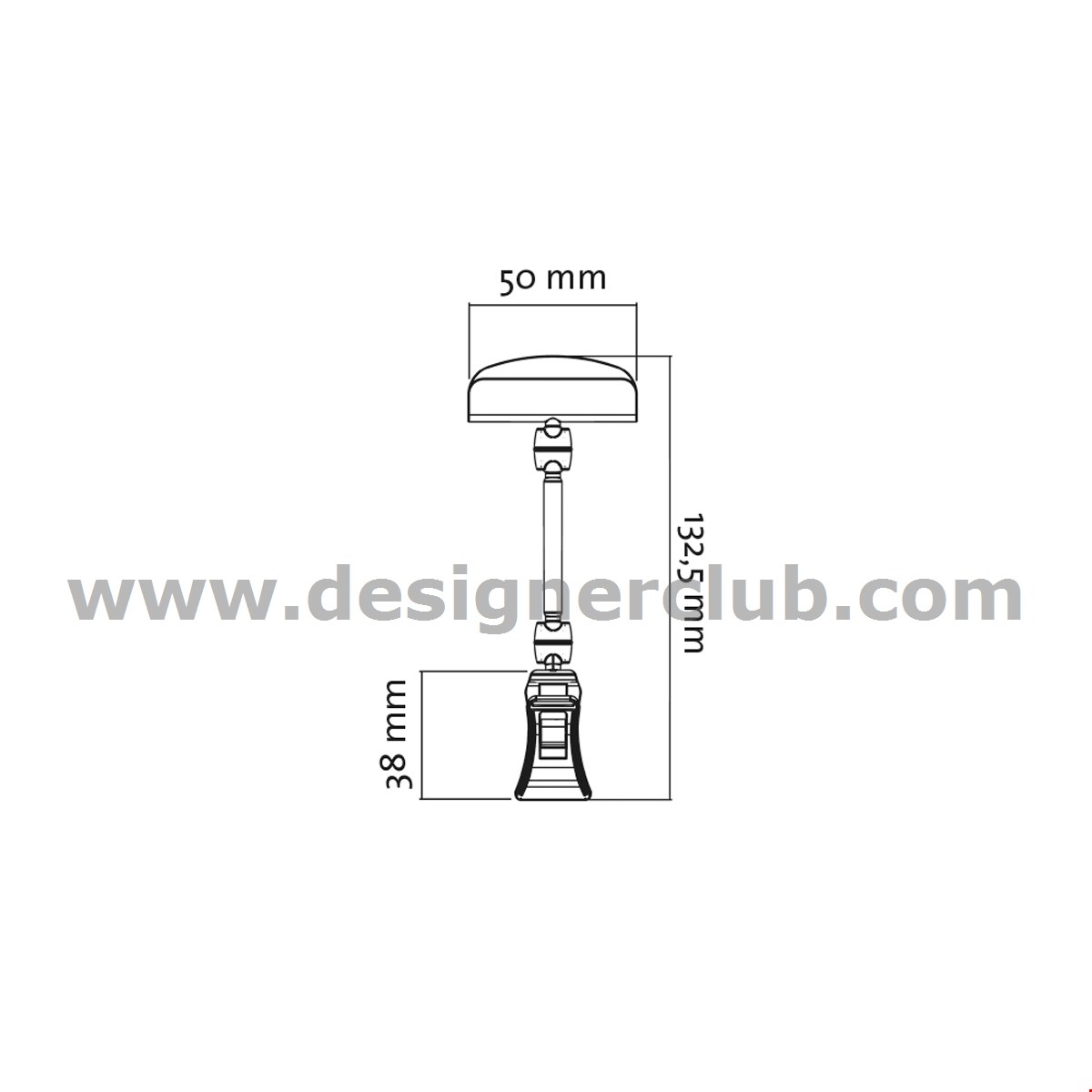 MINI PINZA CON ASTA MM. 50 E PORTA MESSAGGIO MM. 50