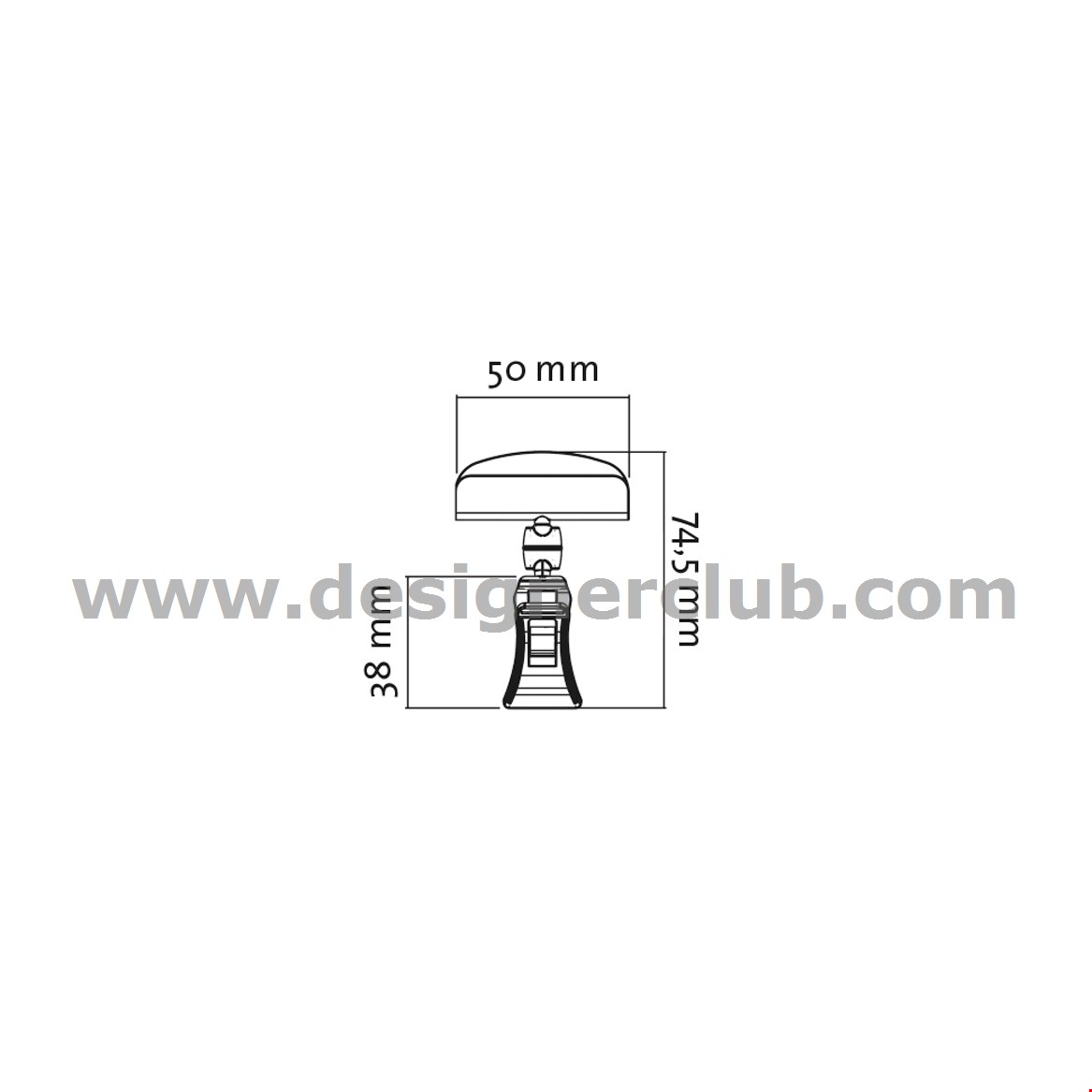 MINI PINZA CON PORTA MESSAGGIO MM. 50