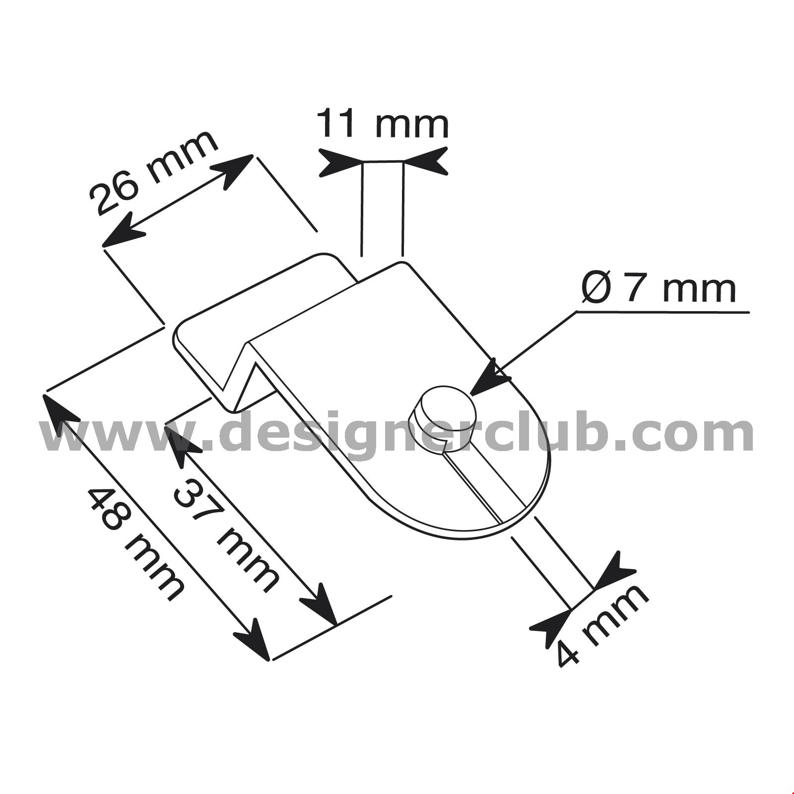 CLIPS PER DOGATI PER PORTA BROCHURES CON FORI