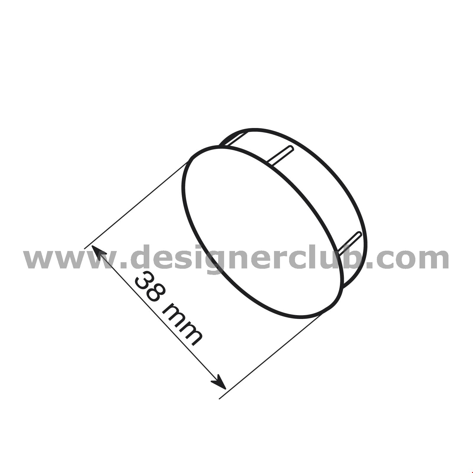 TAPPO BIANCO PER TUBI DIAMETRO MM. 36/38