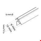 PROFILO ADESIVO BASCULANTE PER FILO Ø 6 MM