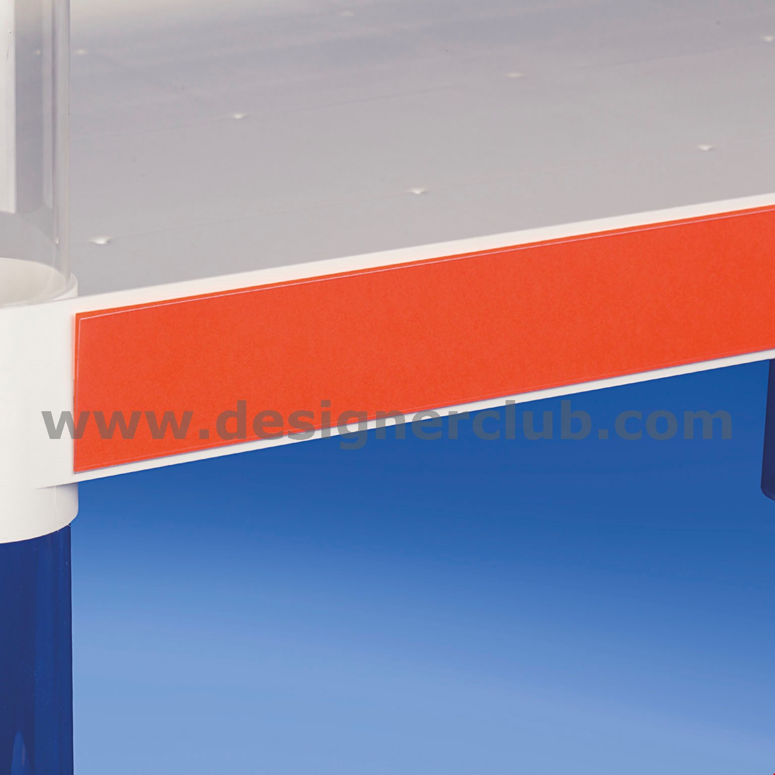 PROFIL PORTE-ÉTIQUETTES ADHÉSIF SIMPLE PLI, ARRIÈRE 30 MM, 50 X 1000 MM. PET CRISTAL