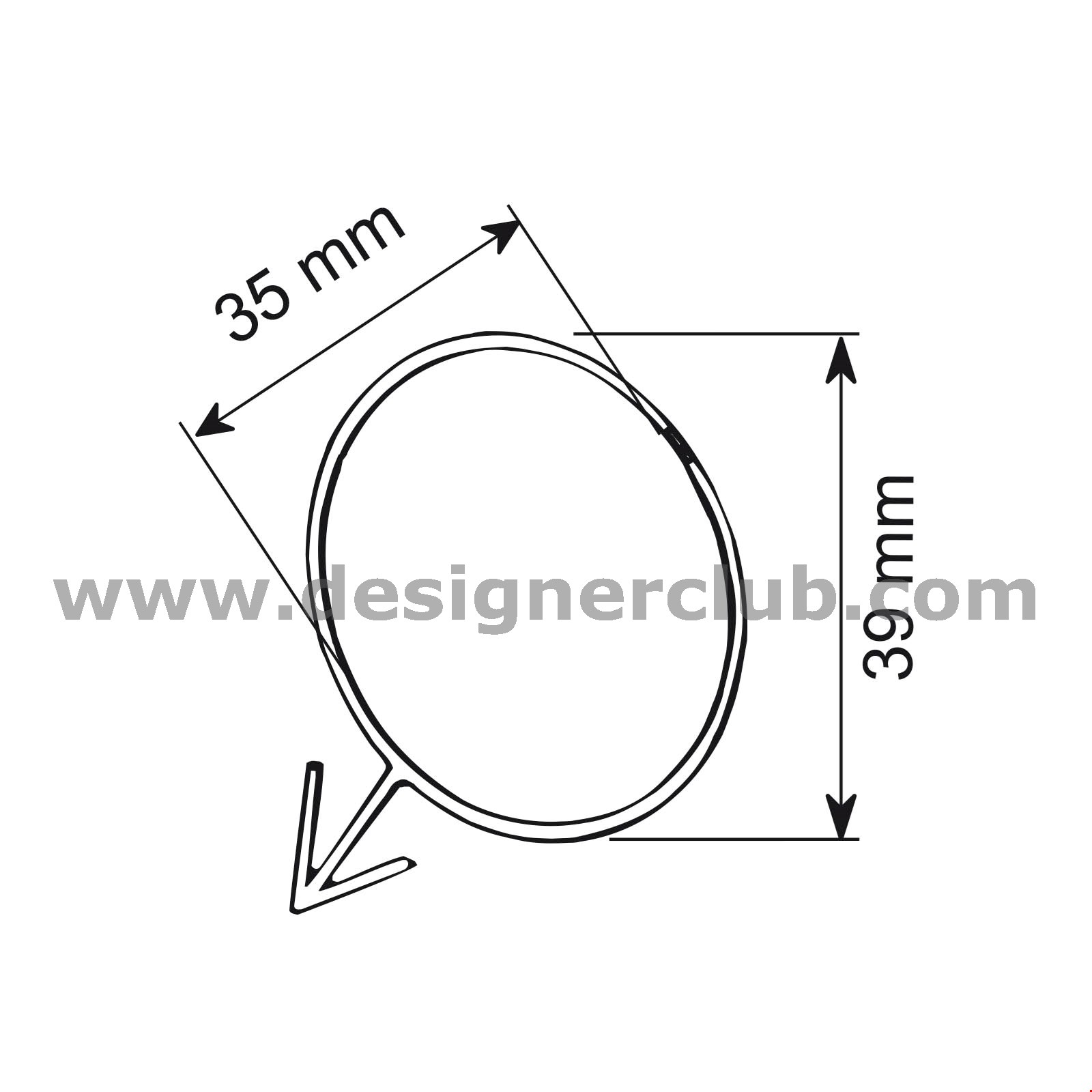 ANELLO PER BOTTIGLIE MM. 35