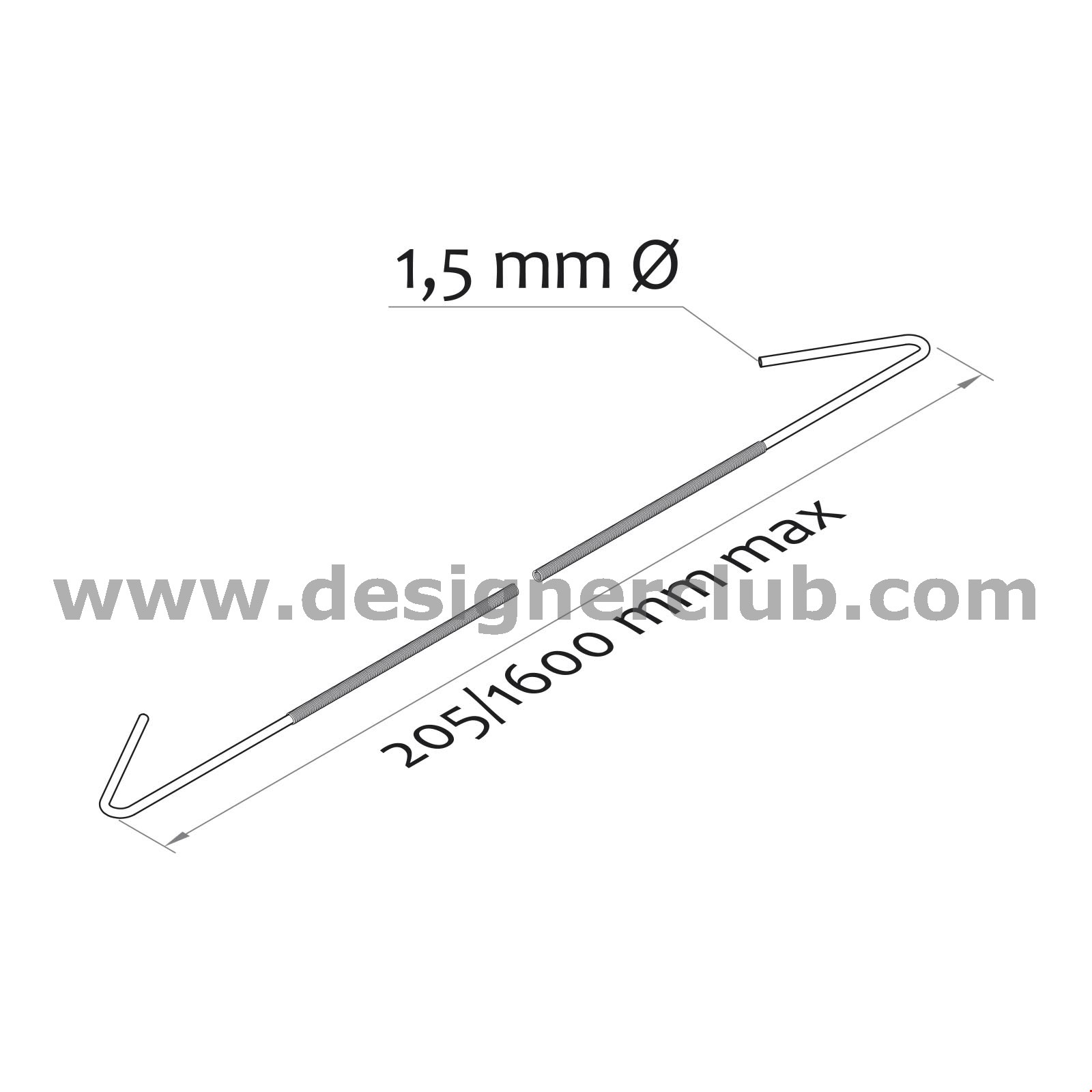 MOLLA ESTENSIBILE MT. 1,6 PER PESI FINO A 3,5 KG. 