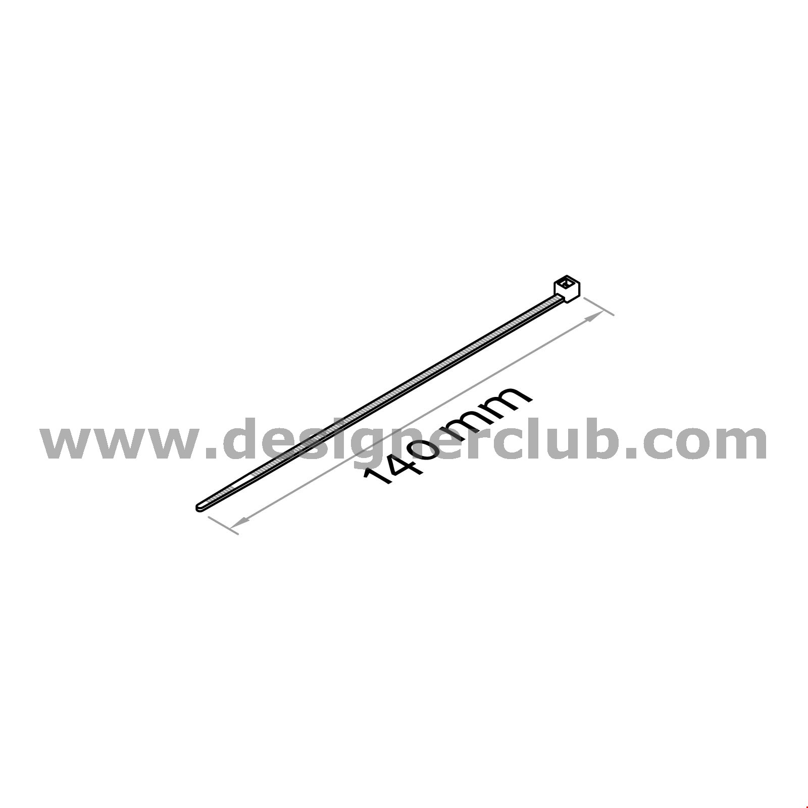 LEGAME NYLON REGOLABILE MM. 140X2,5