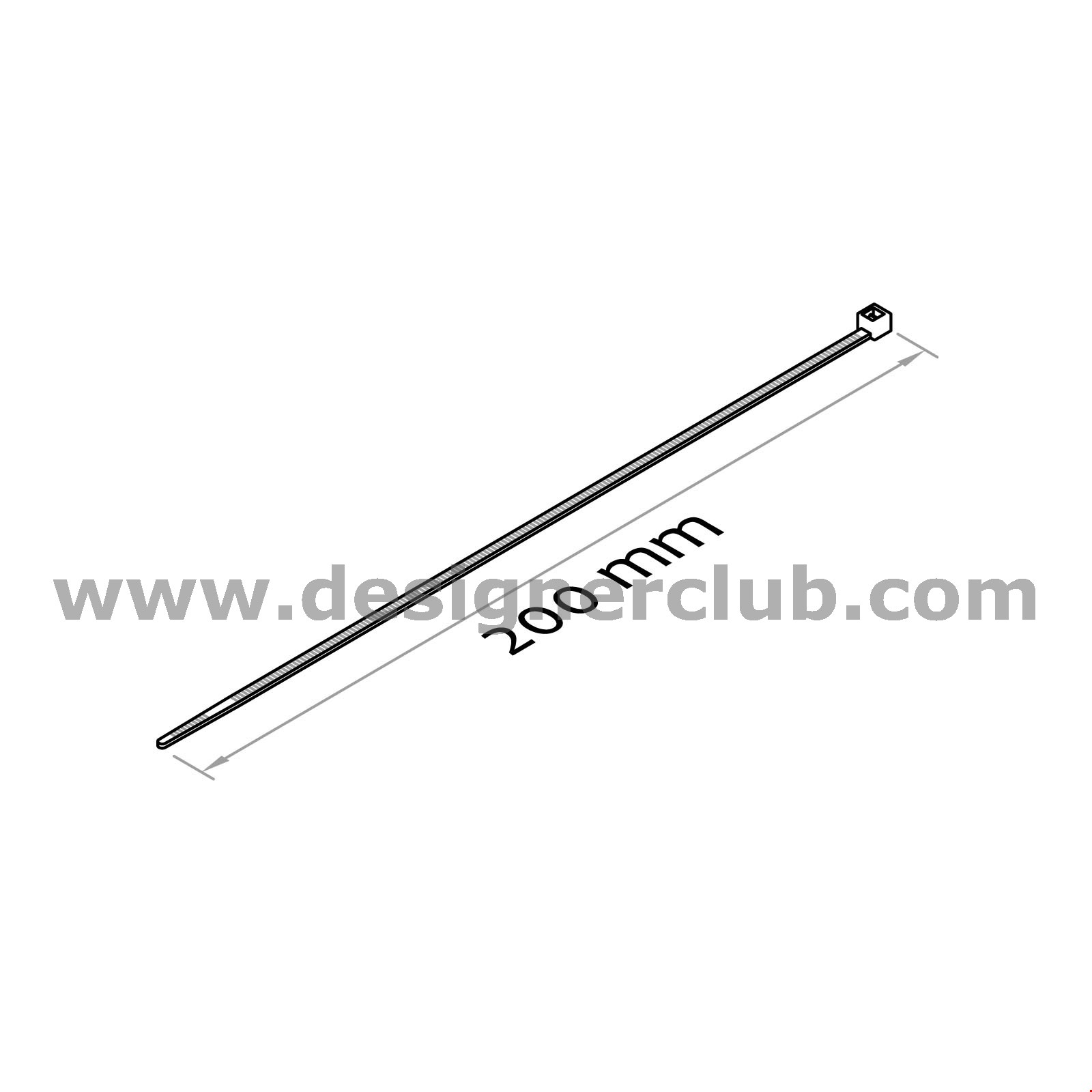 LEGAME NYLON REGOLABILE MM. 200X2,5
