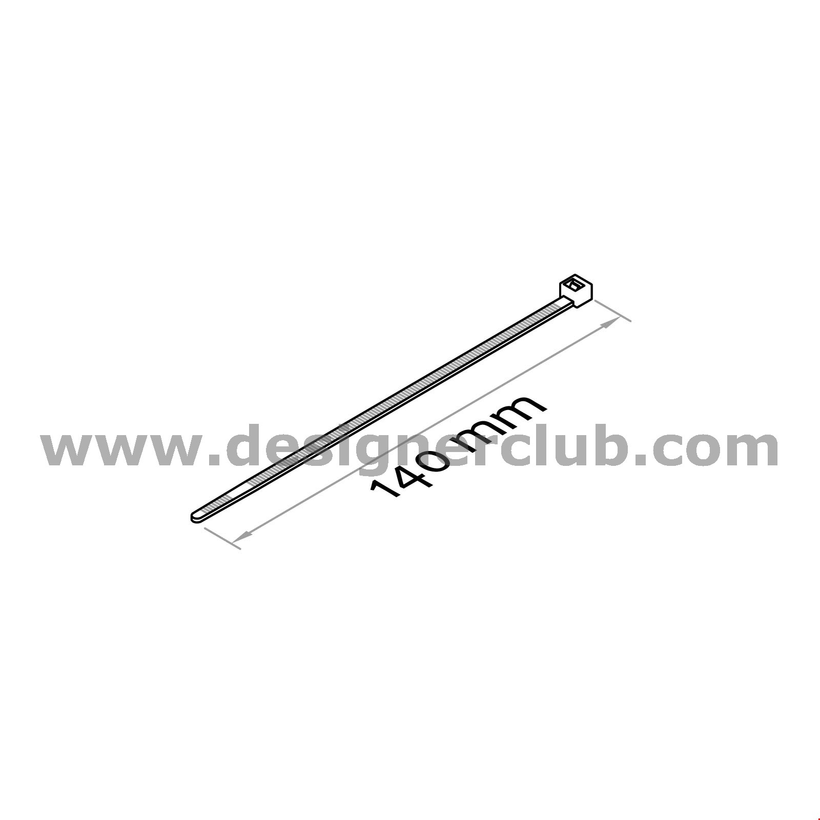 LEGAME NYLON REGOLABILE MM. 140X3,6