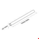TUBO BIANCO IN PVC LUNGH. MT. 1 DIAM. 25 MM.