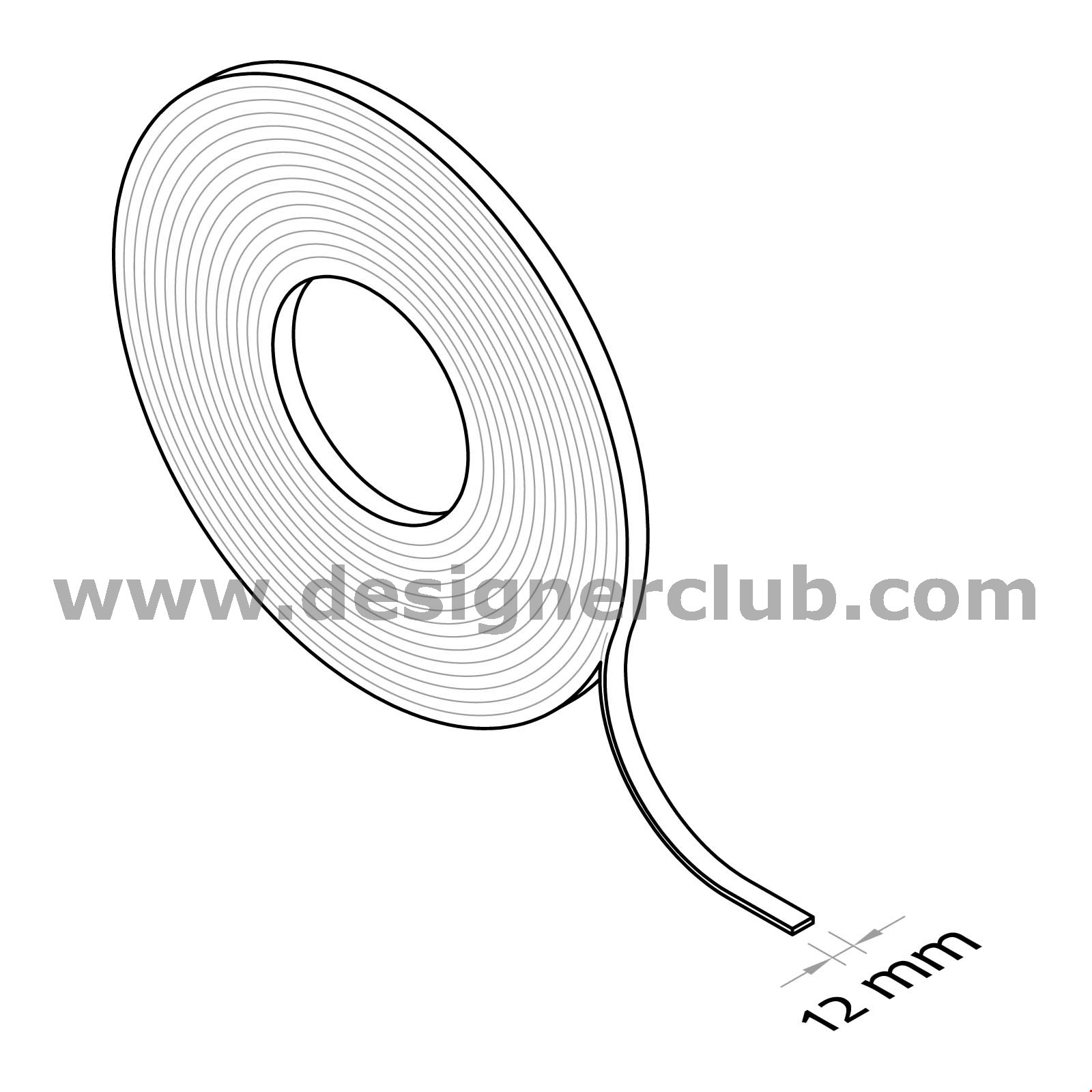 RULLO DI BIADESIVO TRASPARENTE MM. 12 X 50 MT