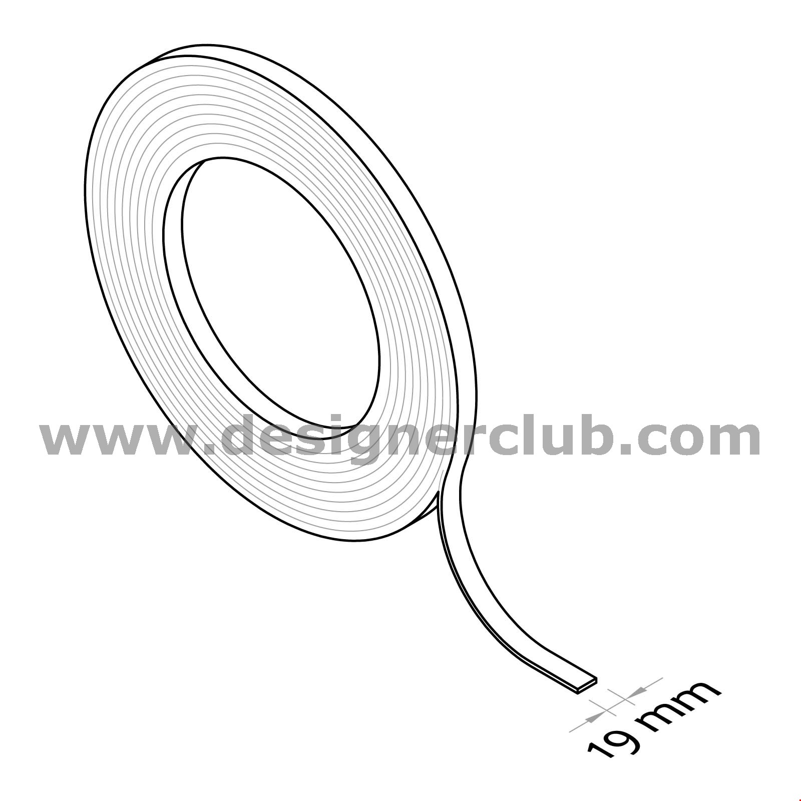 RULLO DI BIADESIVO TRASPARENTE MM. 19 X 100 MT