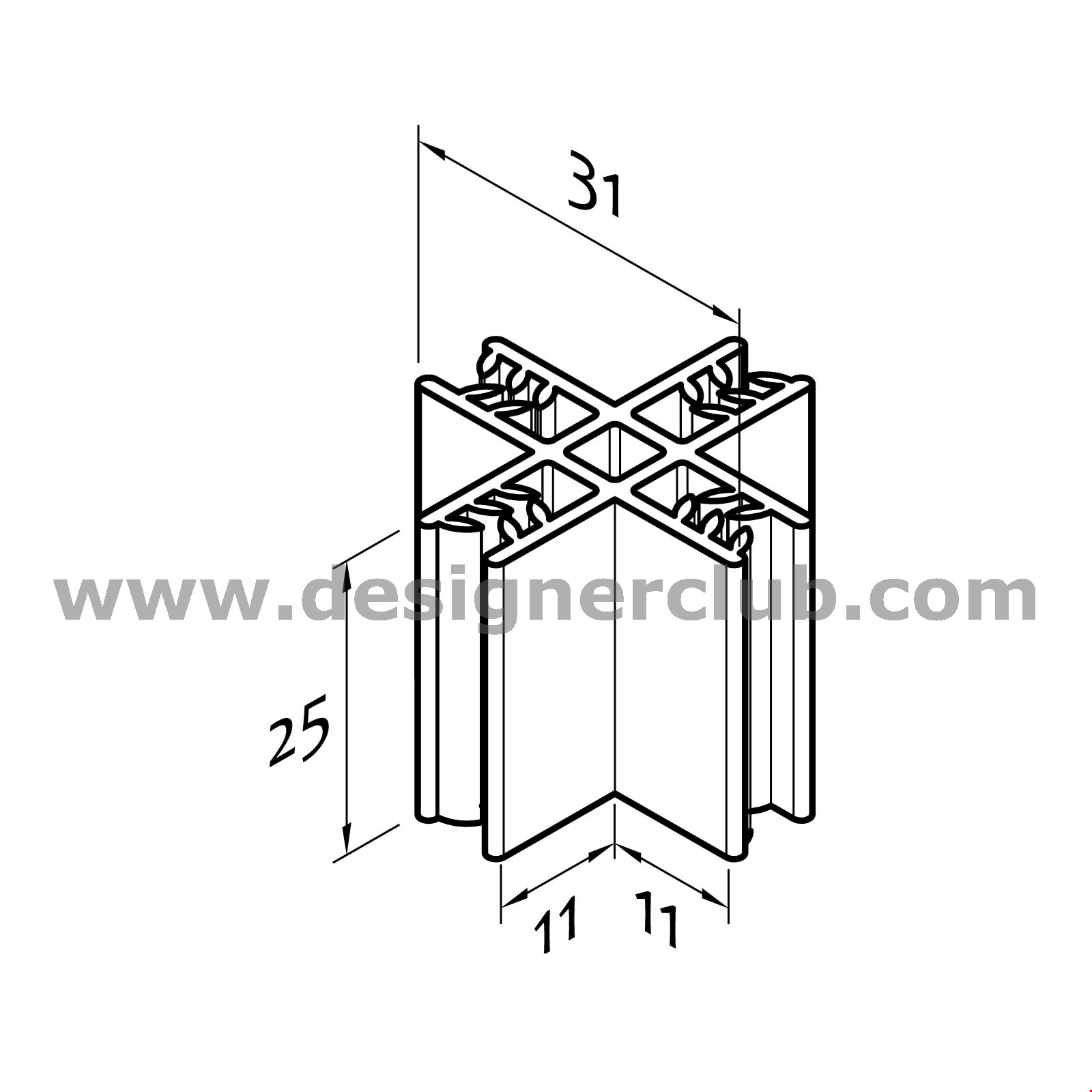 GRIPPER DI GIUNZIONE A 4 USCITE A FORMA DI X