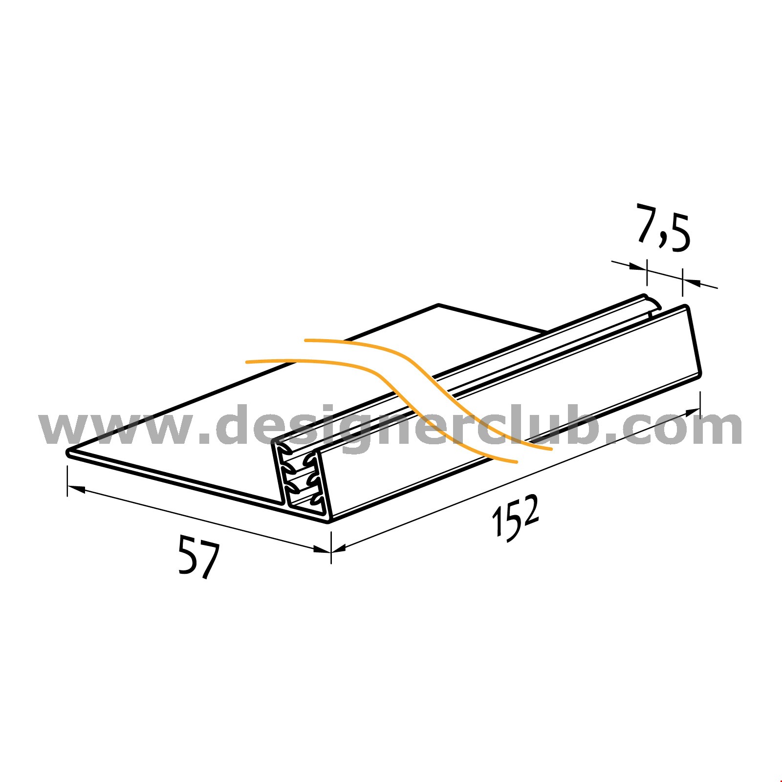 SUPER GRIPPER DI MM. 152 A BASE INCLINATA DI MM. 57