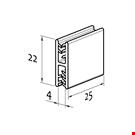 GRIPPER DI GIUNZIONE A FORMA DI H (180°) DI MM. 25