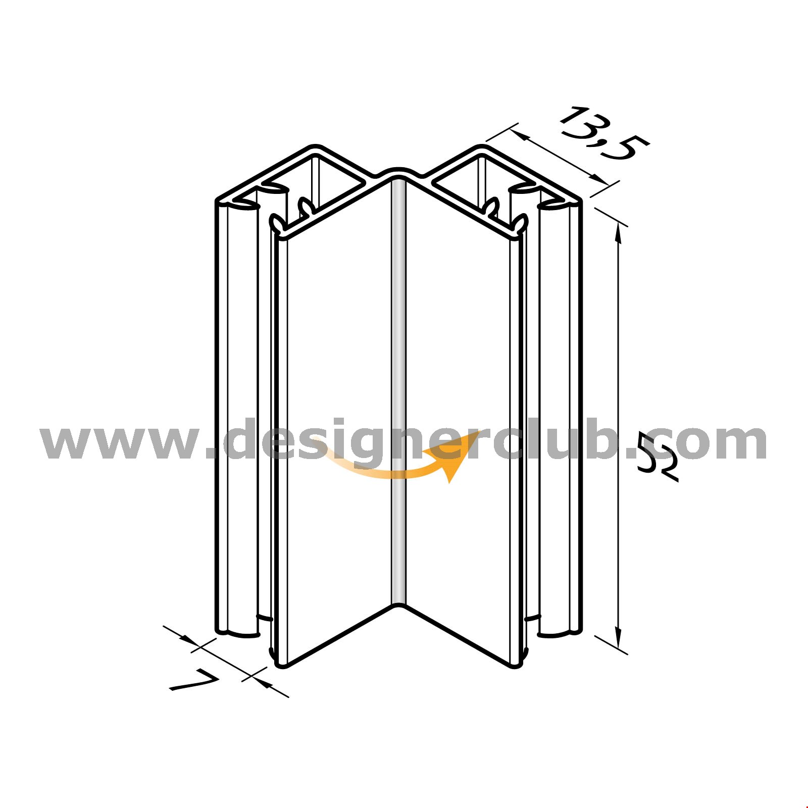 SUPER GRIPPER ARTICOLATO DI GIUNZIONE A 2 USCITE