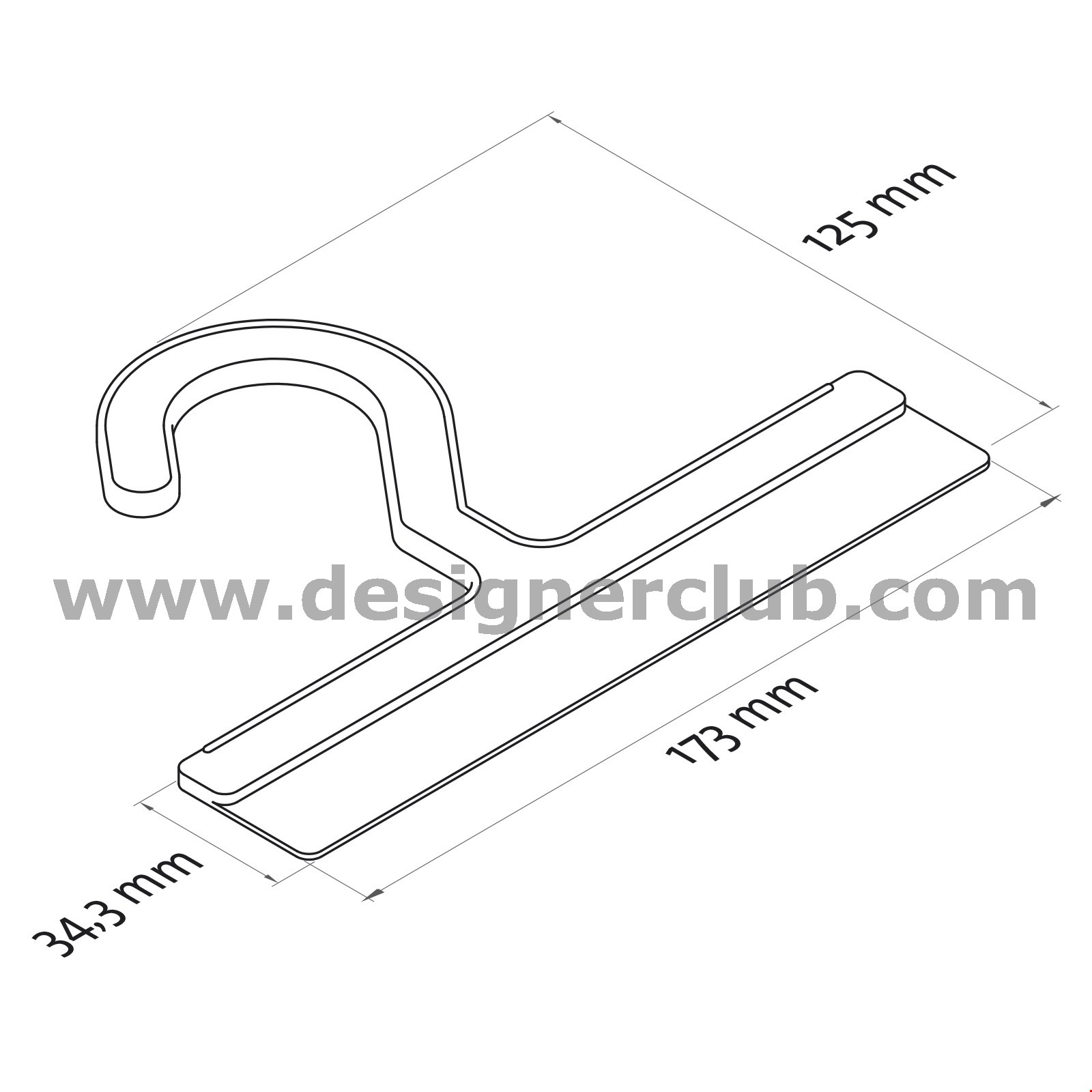 APPENDINO IN PLASTICA MM. 173 TRASPARENTE