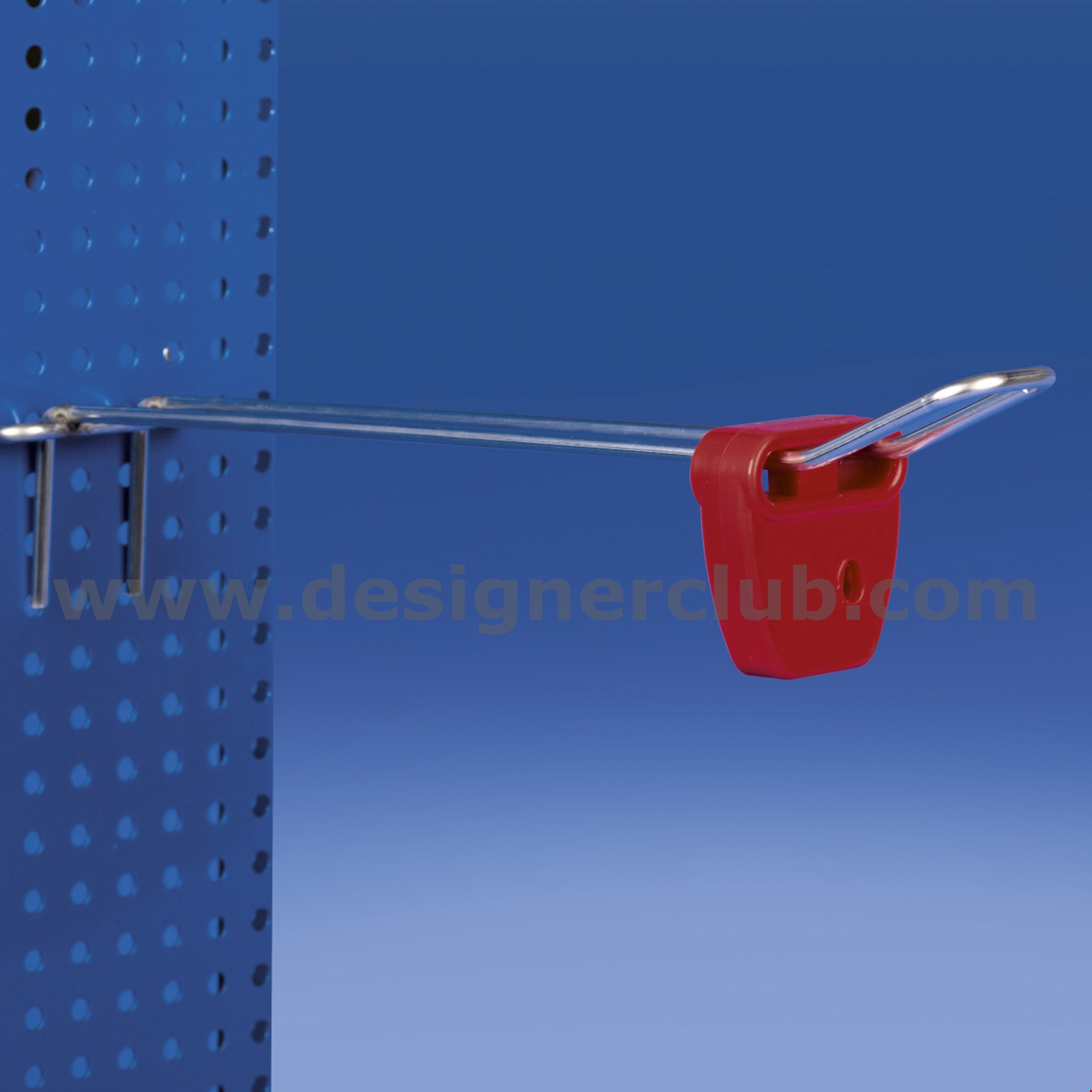 ANTITACCHEGGIO ROSSO PER BROCHE DOPPIA CON CHIAVETTA INCLUSA - 45,5 MM. X 42,5 MM.