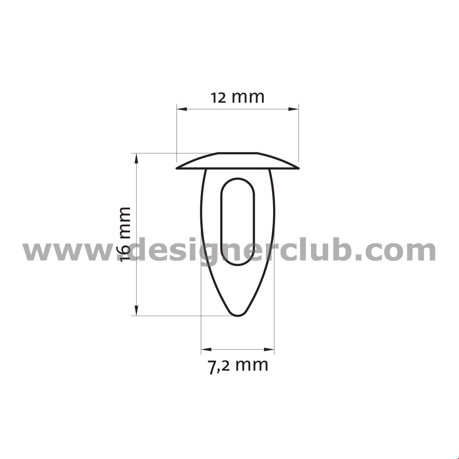 CLIP A PRESSIONE PER SPESSORI DA MM. 0 AMM. 6,35