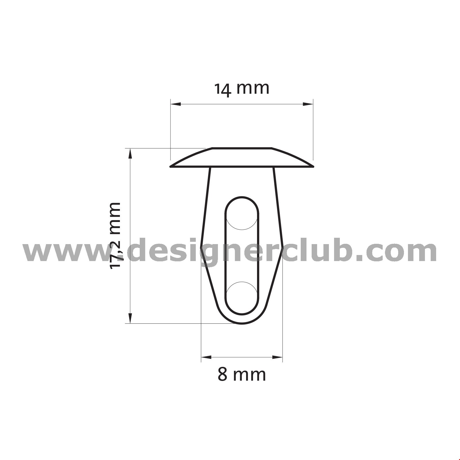 CLIP A PRESSIONE PER SPESSORI DA MM. 0 AMM. 6,35