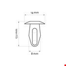 CLIP A PRESSIONE PER SPESSORI DA MM. 0 AMM. 6,35