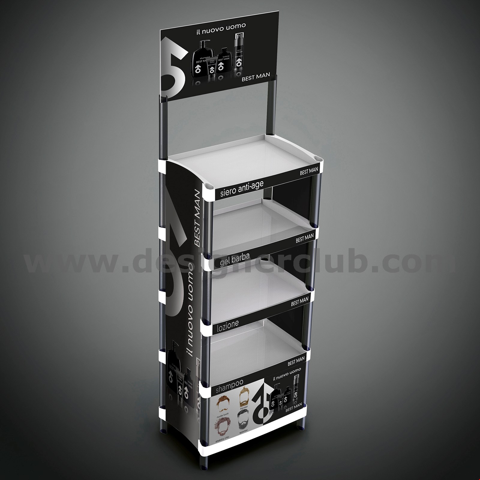 NEW WAVE SIS DISPLAY RETTANGOLARE A 5 RIPIANI