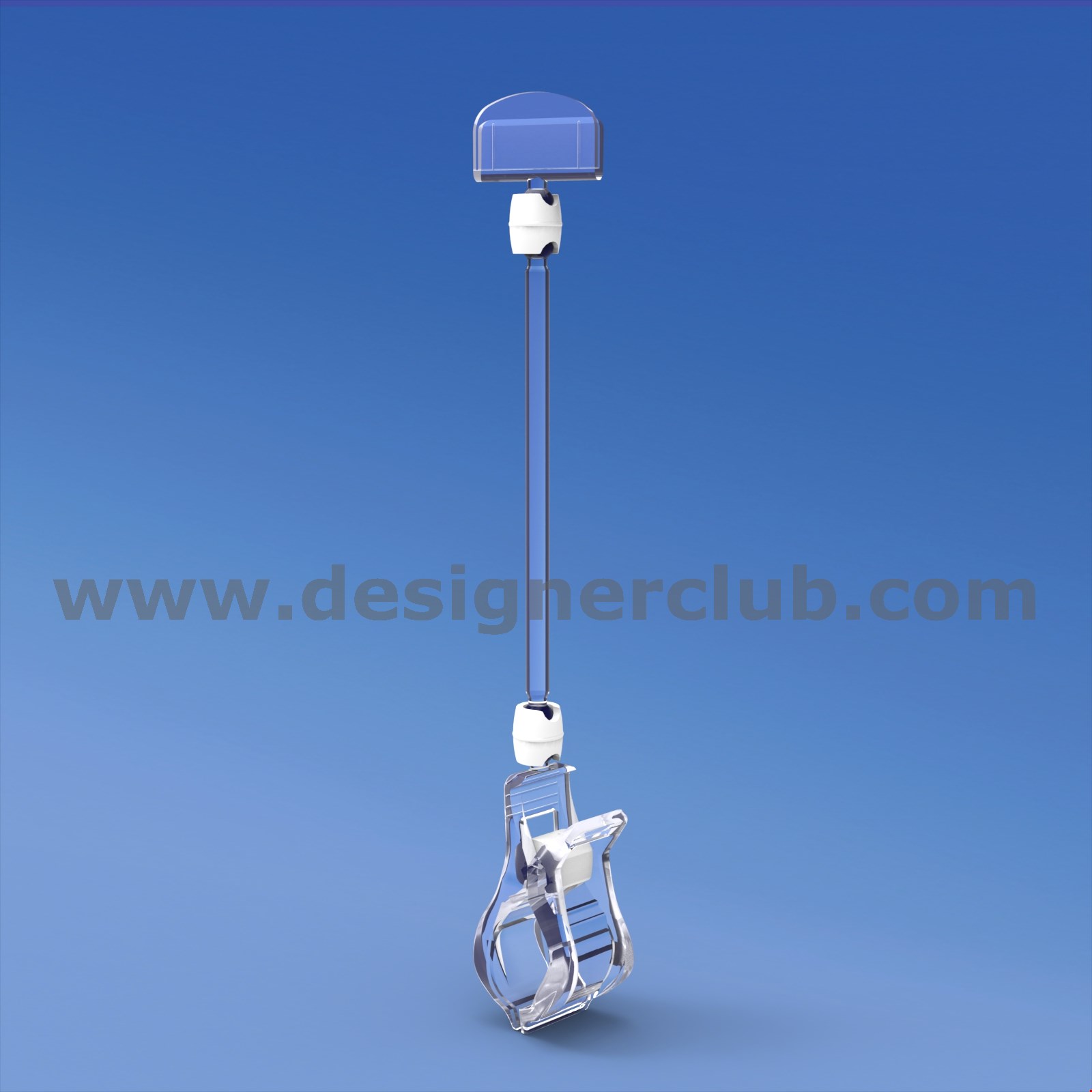 PINZA CON ASTA MM. 100 E PORTA MESSAGGIO MM. 27