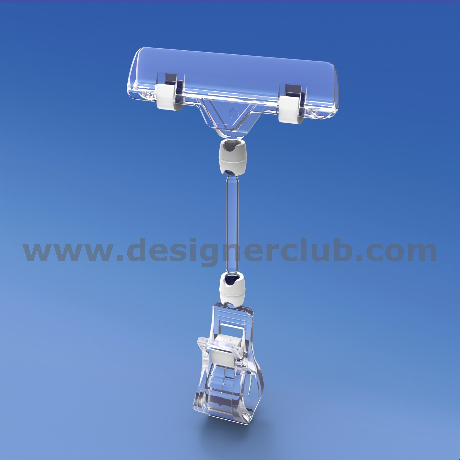 PINZA CON ASTA MM. 50 E PORTA MESSAGGIO A PINZA MM. 80