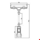 PINZA CON ASTA MM. 50 E PORTA MESSAGGIO A PINZA MM. 80
