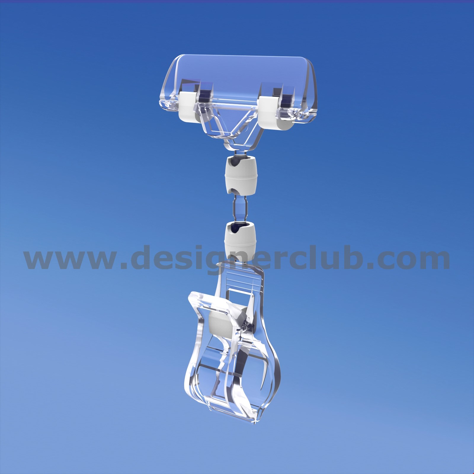 PINZA CON ASTA MM. 15 E PORTA MESSAGGIO A PINZA MM. 56