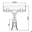 MINI PINZA CON PORTA MESSAGGIO A PINZA MM. 80