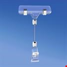 MINI PINZA CON ASTA MM. 50 E PORTA MESSAGGIO A PINZA MM. 80