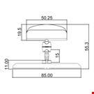 BASE DIAMETRO MM. 85 CON ASTA MM. 15 E PORTA MESSAGGIO MM. 50