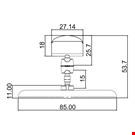 BASE DIAMETRO MM. 85 CON ASTA MM. 15 E PORTA MESSAGGIO MM. 27