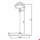 BASE DIAMETRO MM. 85 CON ASTA MM. 100 E PORTA MESSAGGIO MM. 27
